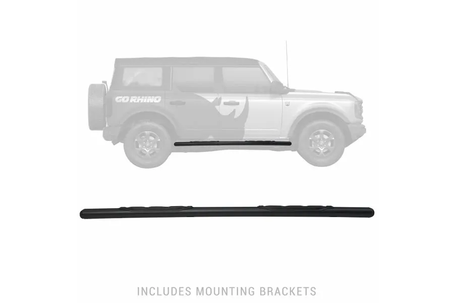 2021  Ford Bronco 4-Door Go Rhino 5in 1000 Series Sidestep Kit - Textured Black