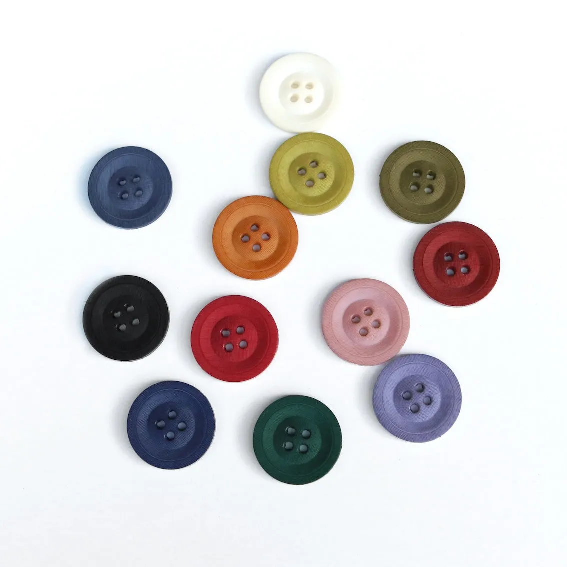 4 Hole Poly Button - 25mm - Assorted Colours