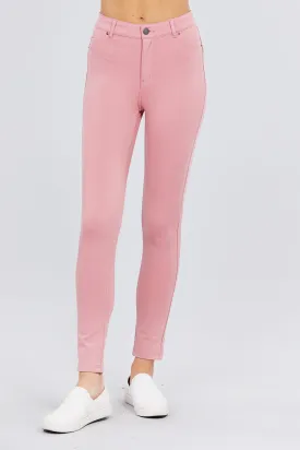 5-pockets Shape Skinny Ponte Mid-rise Pants