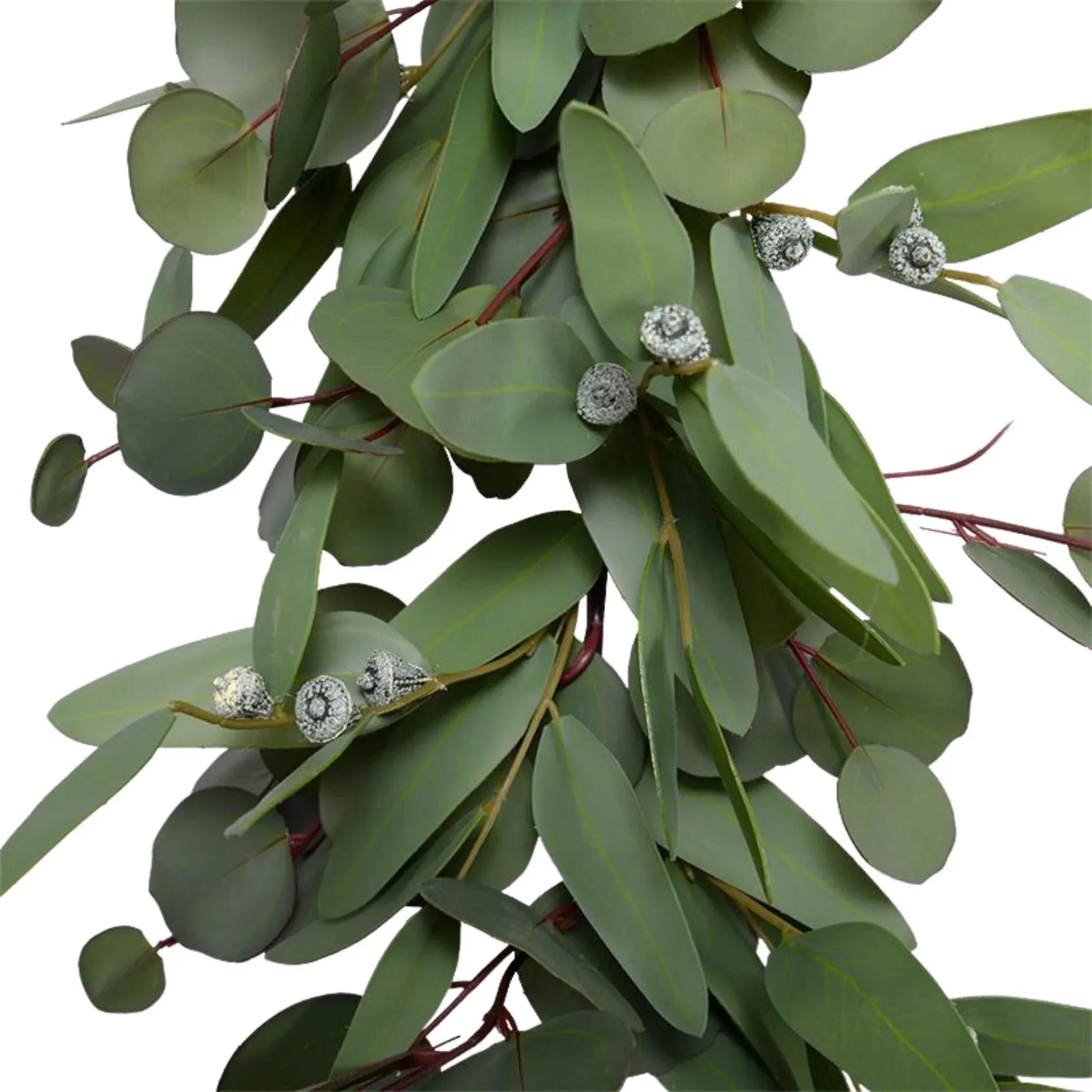 6' Faux Eucalyptus Leaf Christmas Garland