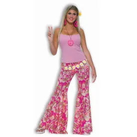 60's pink bell bottom pants for women