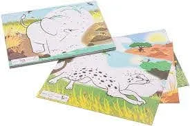 ABC 123 Dot-to-Dot Coloring Pad - Wild Animals