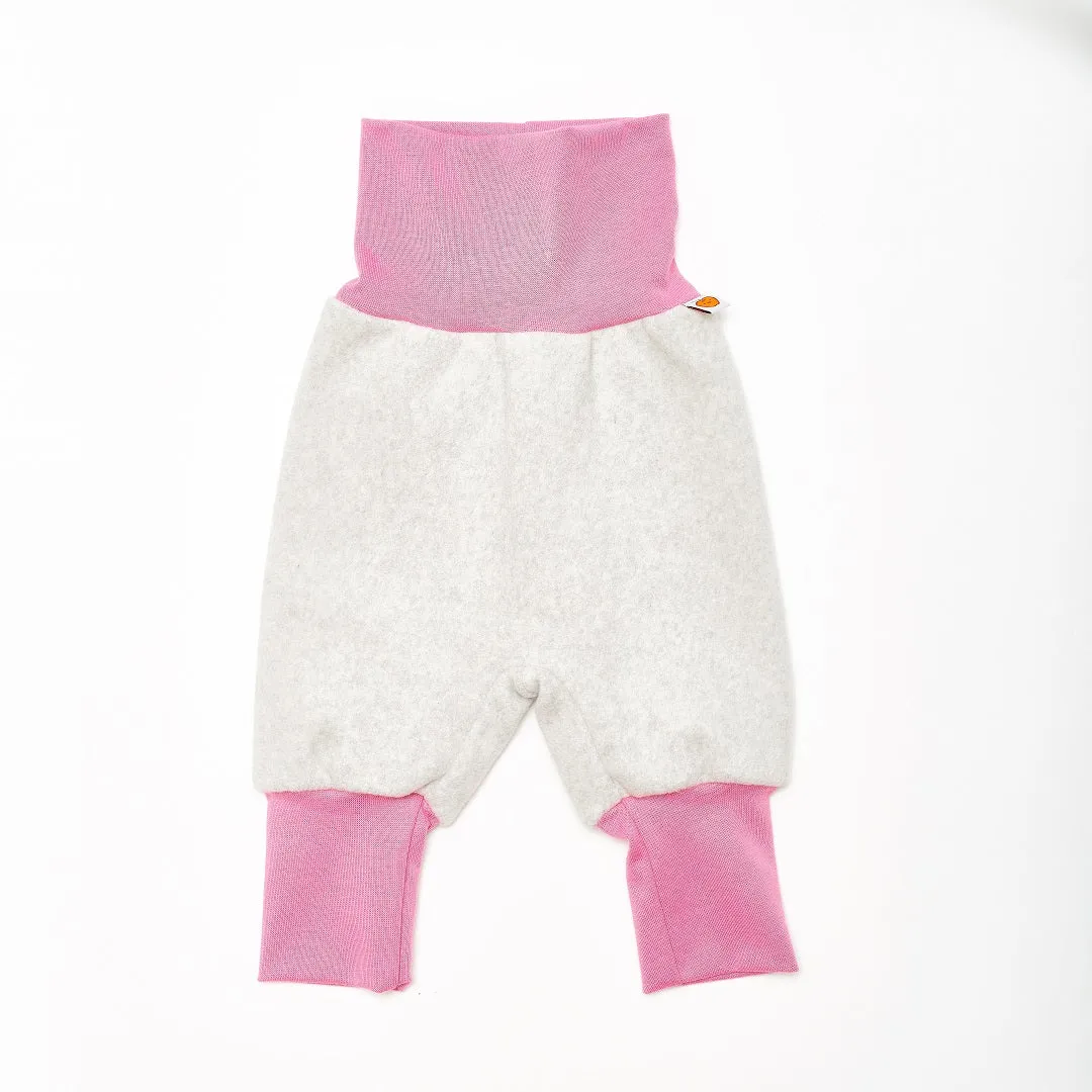 Baby fleece pants "Fleece Grey/Pink"