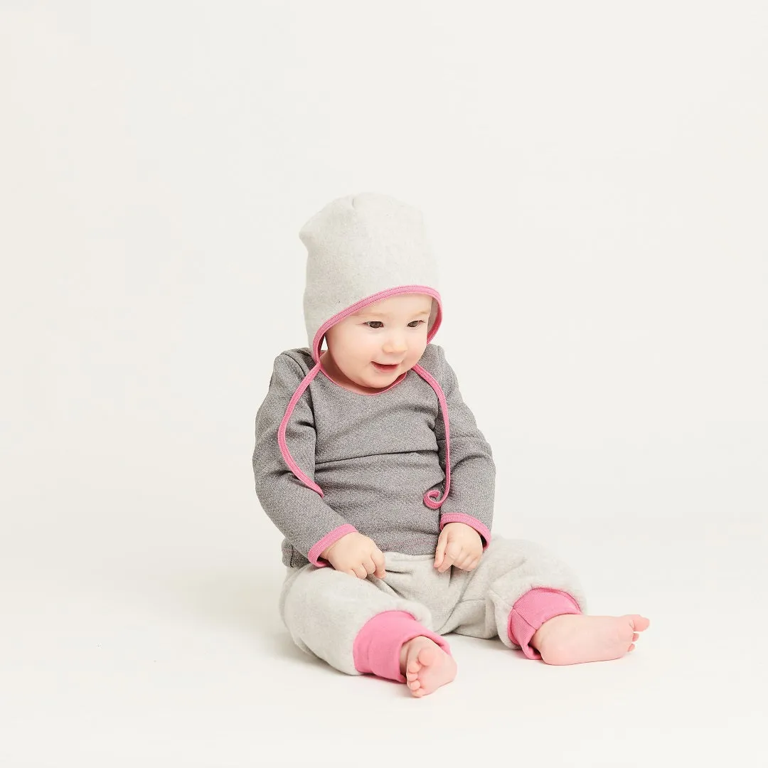 Baby fleece pants "Fleece Grey/Pink"