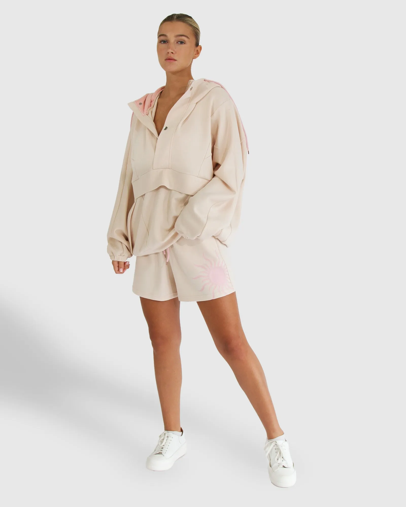 Best Of Me Panelled Hoodie - Blush