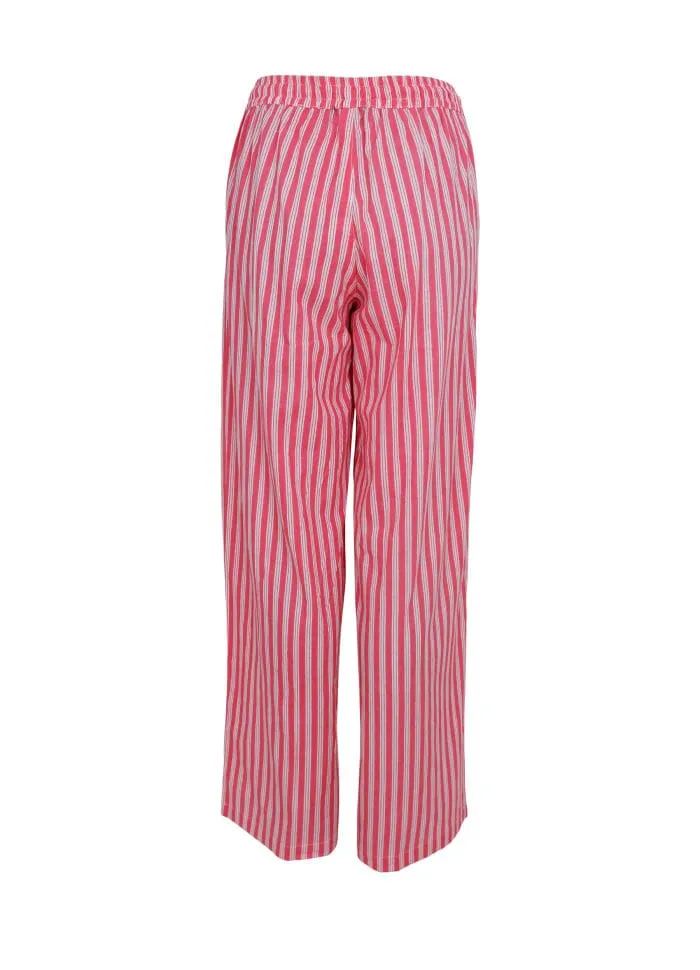 Black Colour - Bcflora Pants - Pink Stripe