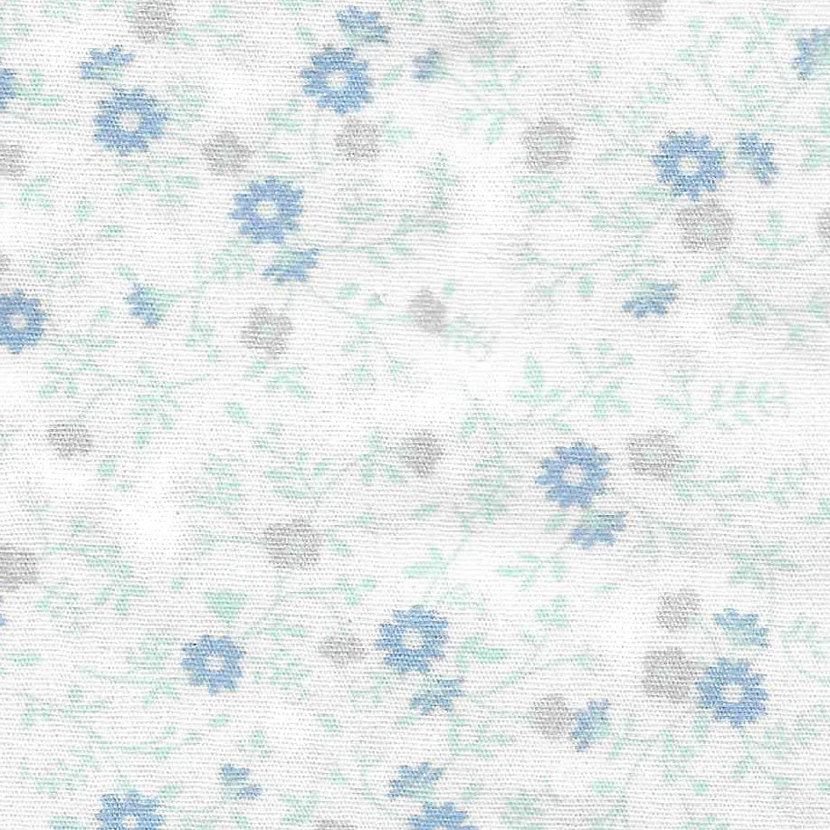 Blue and Gray Floral