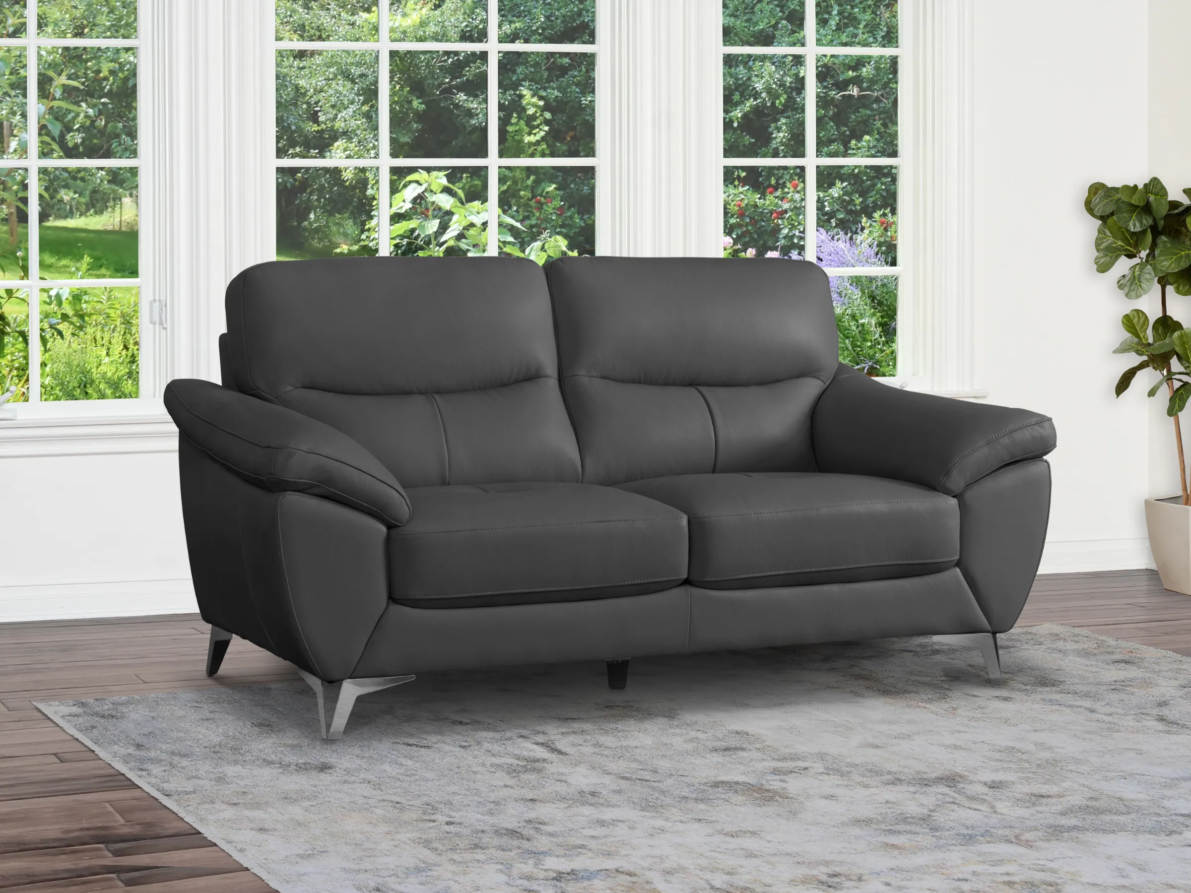 Cadence Top Grain Leather Loveseat