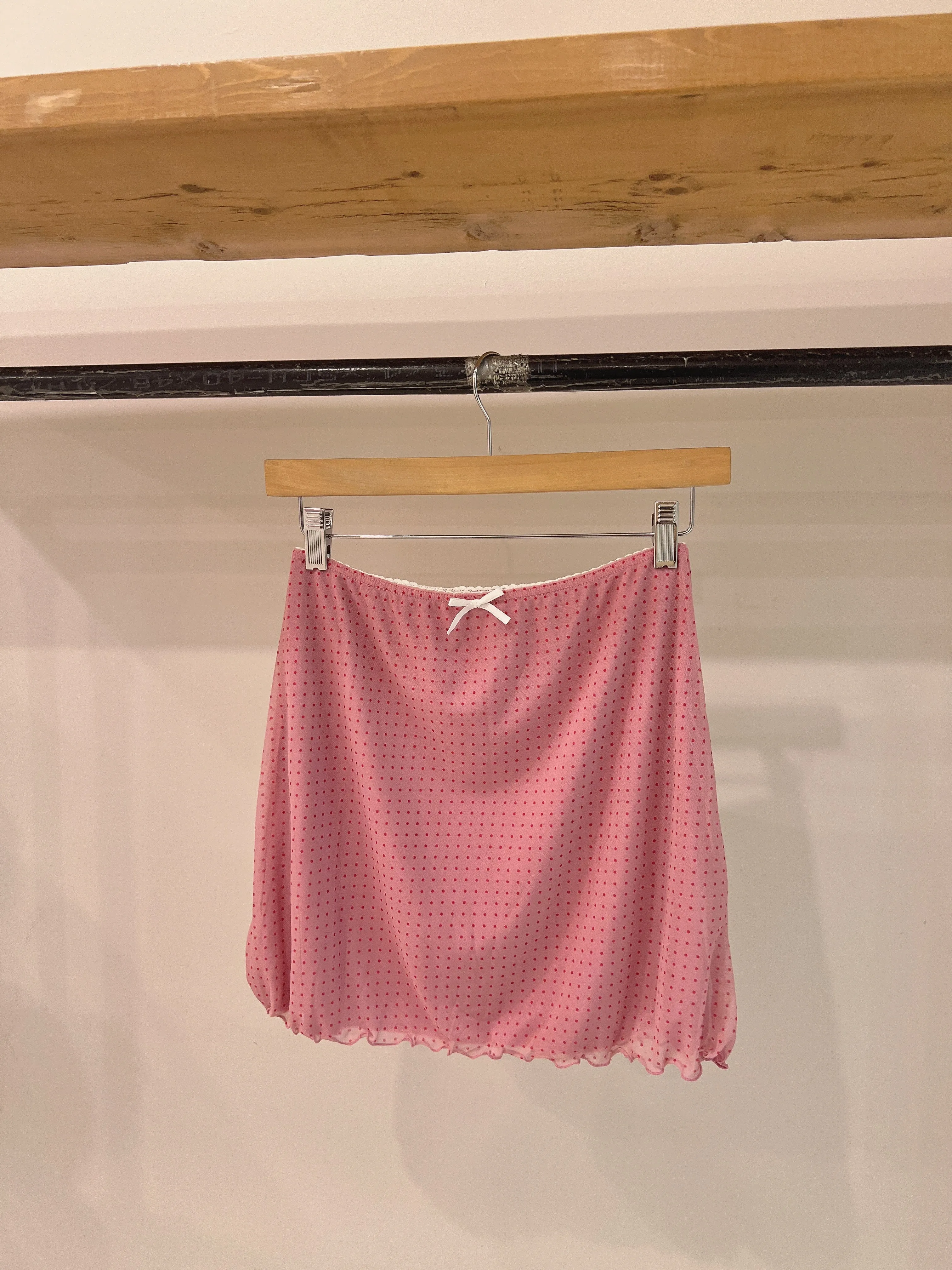 CHERRY Polkadot mini skirt