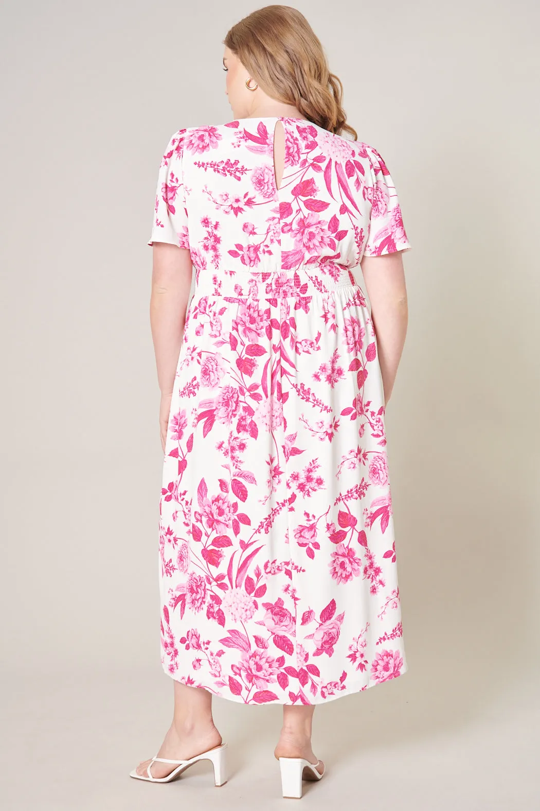 Clarice Bloom Floral Midi Dress Curve