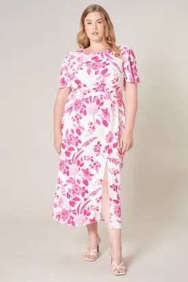 Clarice Bloom Floral Midi Dress Curve