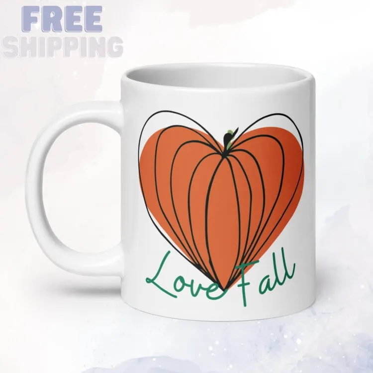 Cutest Love Fall Pumpkin Heart Mug