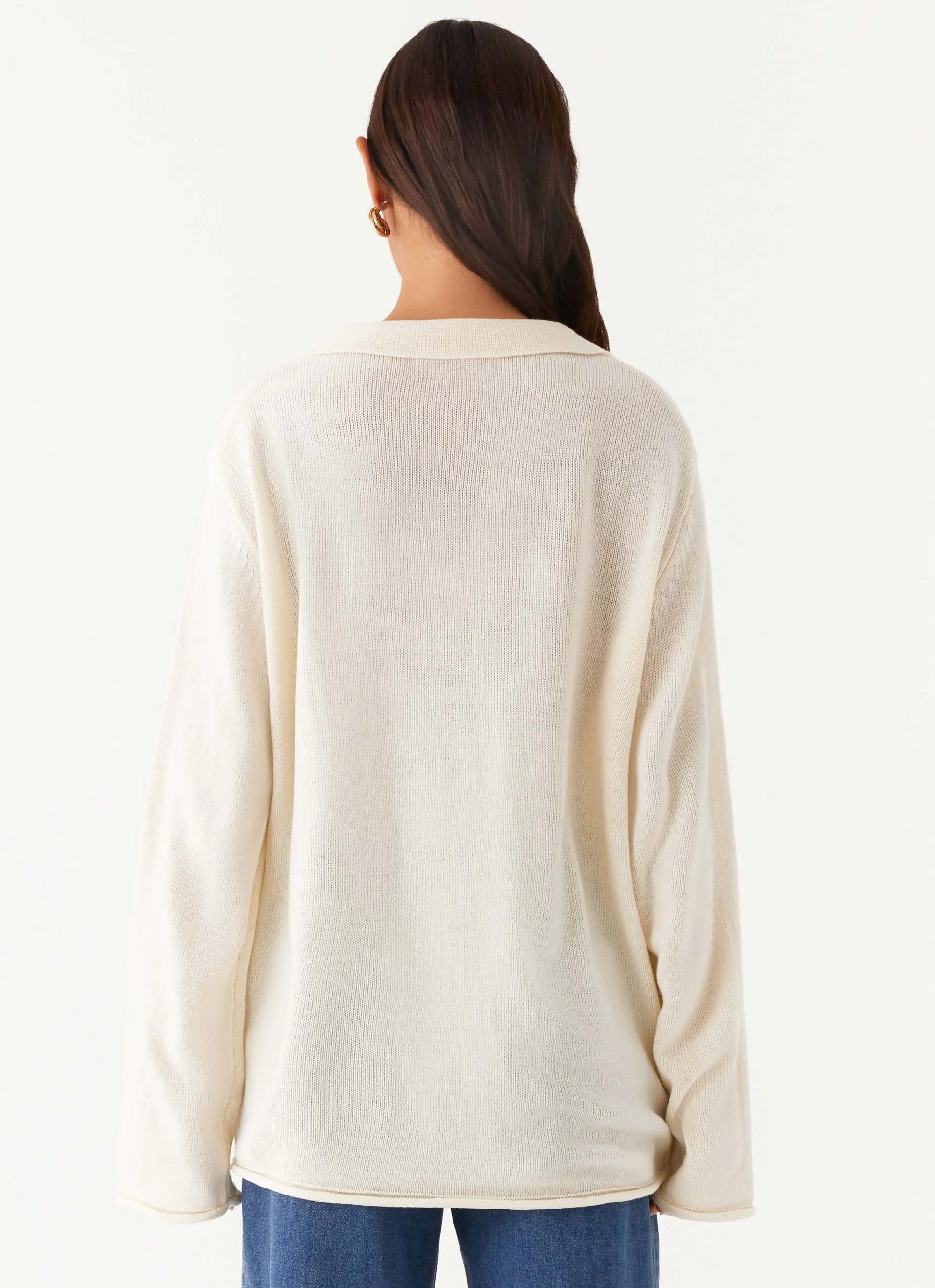 Deena Knit Sweater - White