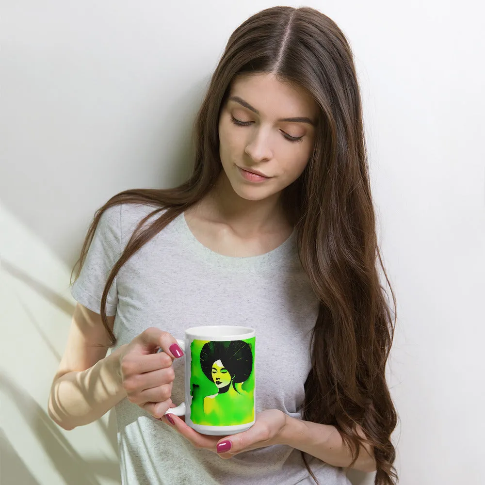 Emerald Lady White Glossy Mug - Perfect Gift for Loved Ones