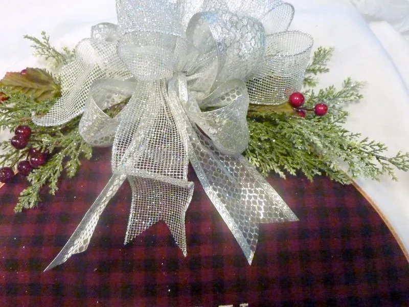 Farmhouse Christmas, farmhouse decor, wood hoop Christmas sign, Buffalo Plaid wreath