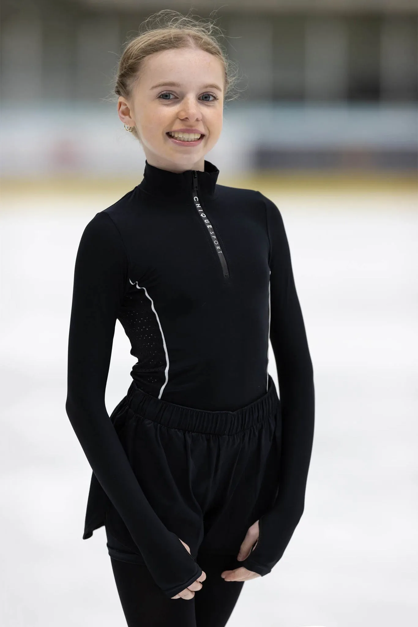 Fearless Half-Zip Top in Black