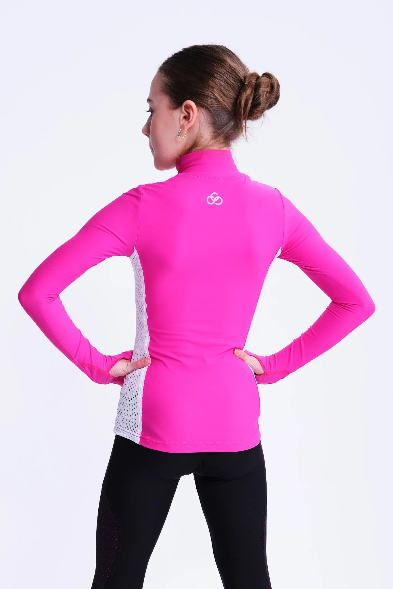 Fearless Half-Zip Top in Fuchsia