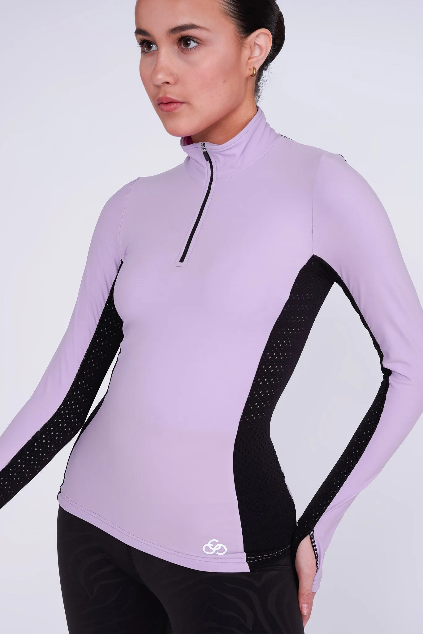 Inspire Half-Zip Top in Amethyst