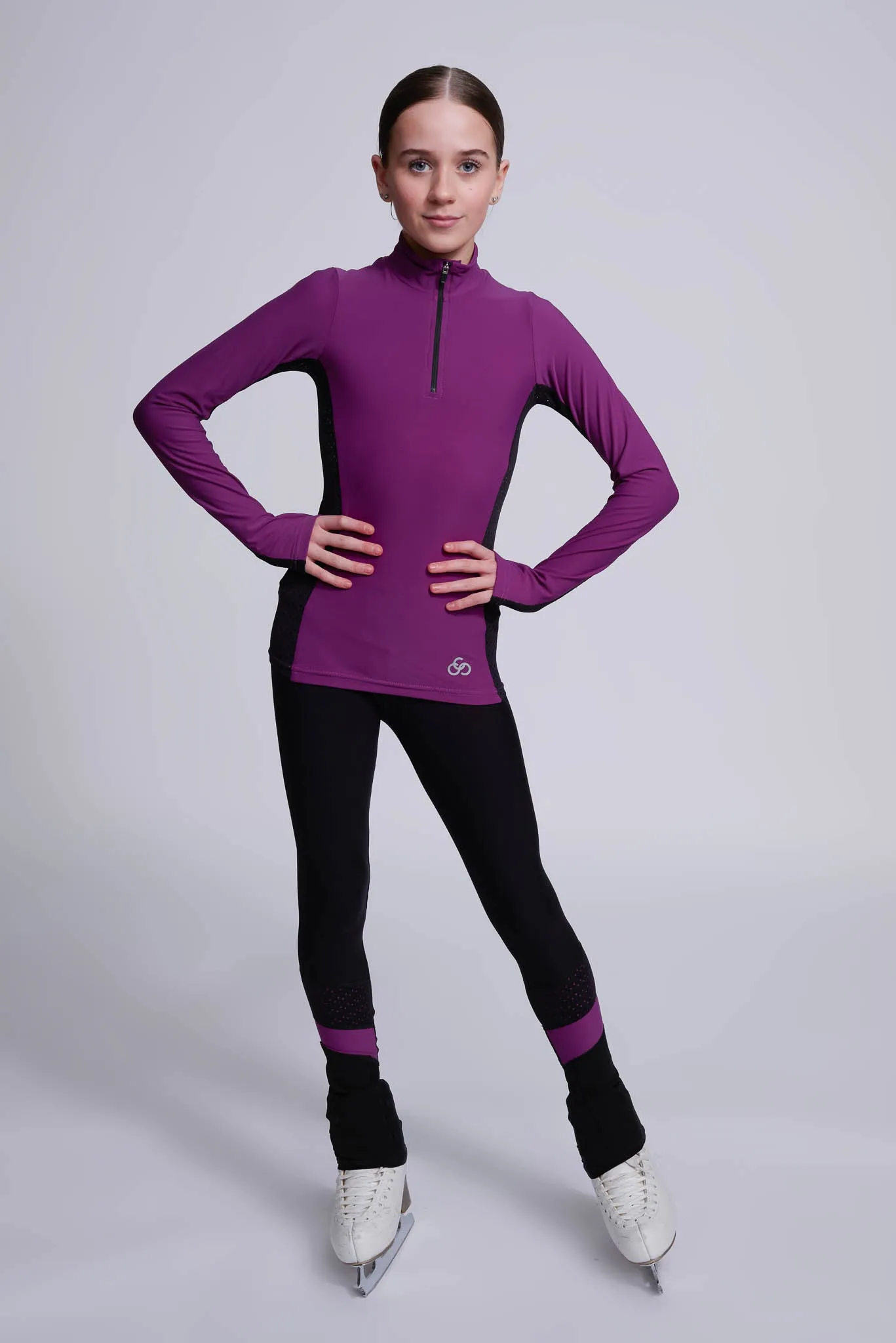 Inspire Half-Zip Top in Berry