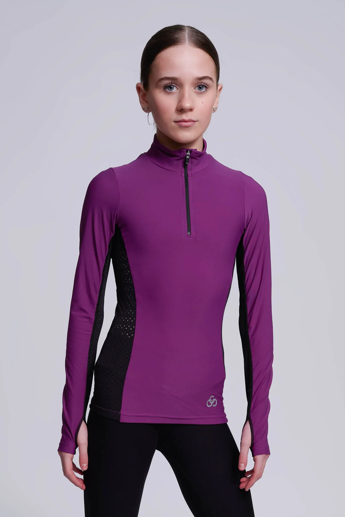 Inspire Half-Zip Top in Berry