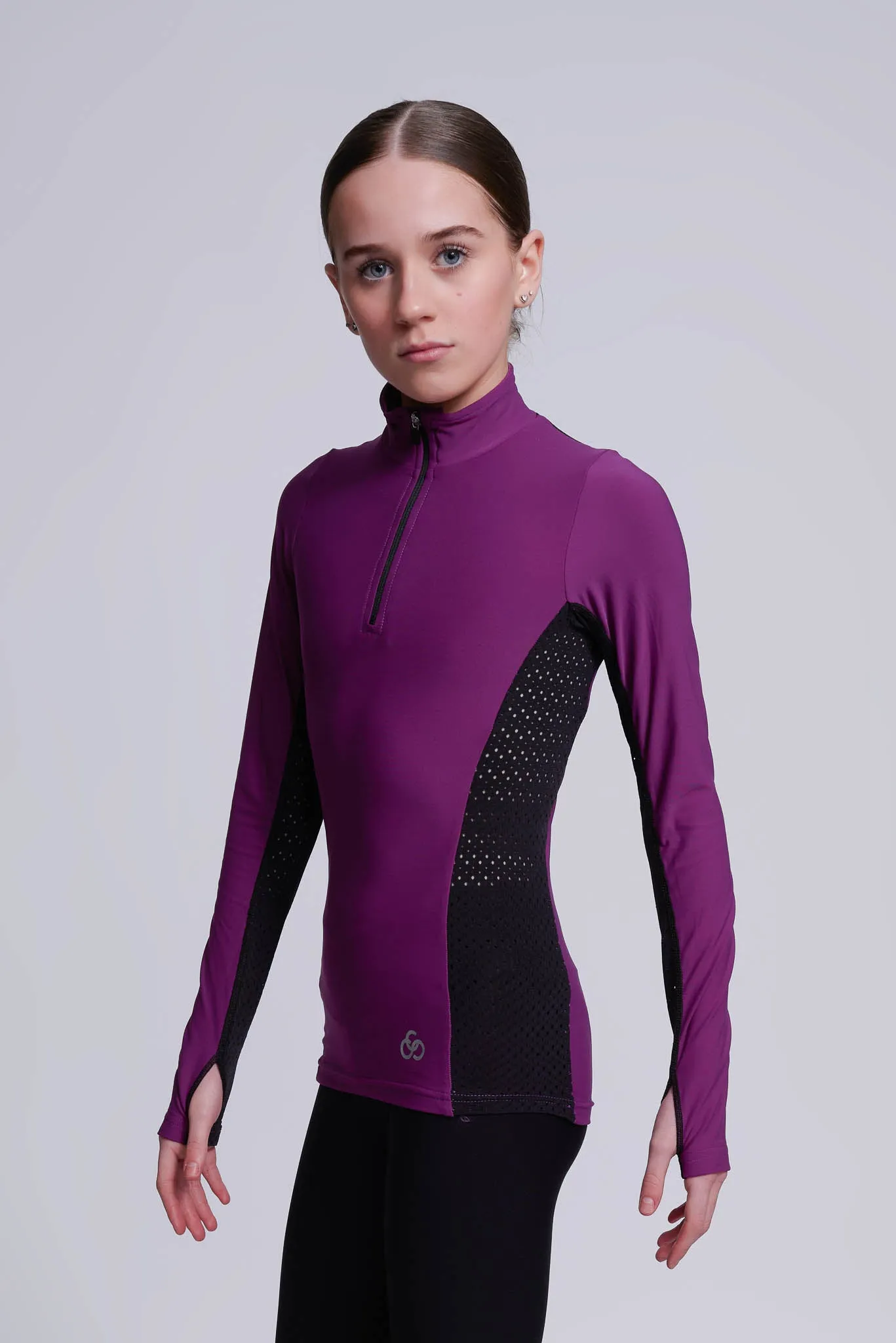 Inspire Half-Zip Top in Berry