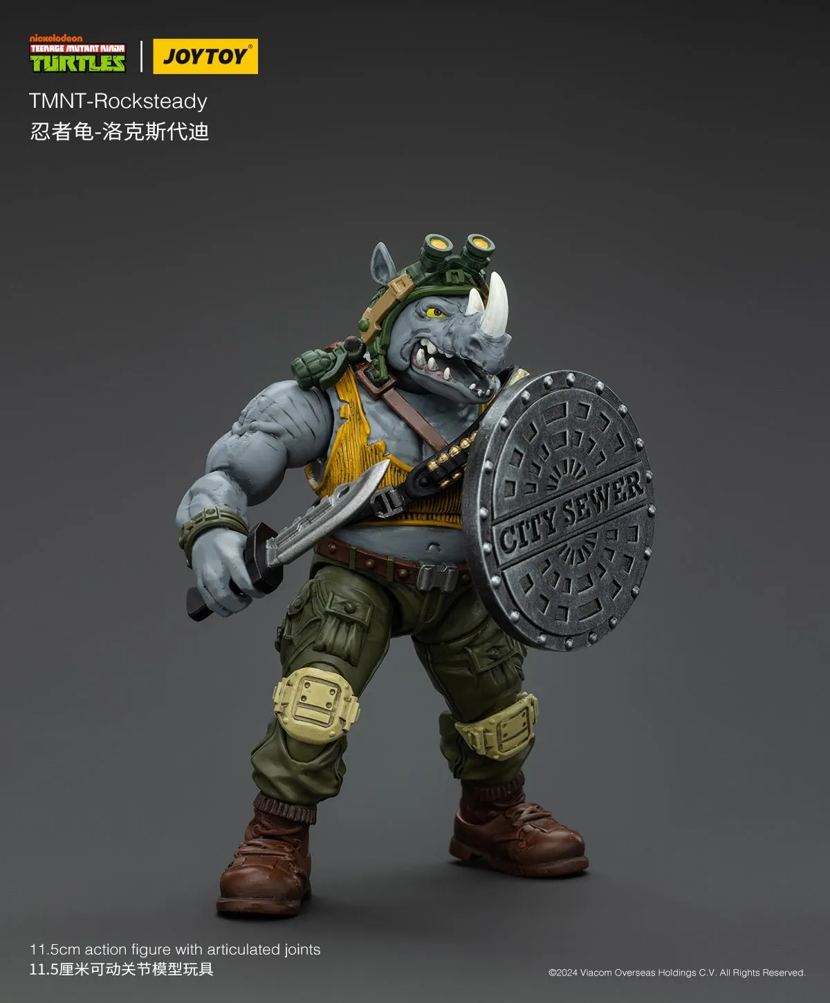 Joy Toy Teenage Mutant Ninja Turtles Rocksteady (1:18 Scale)