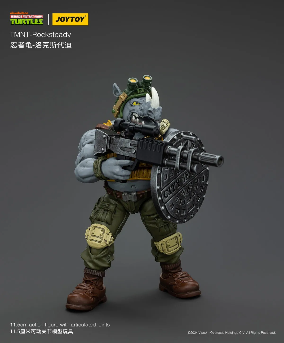 Joy Toy Teenage Mutant Ninja Turtles Rocksteady (1:18 Scale)