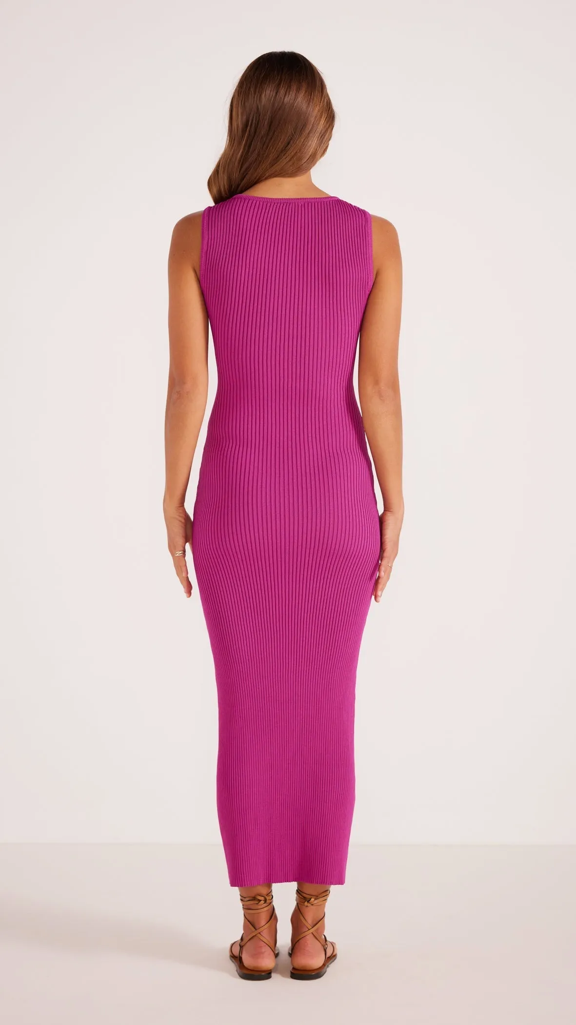 Kosa Knit Midi Dress Berry