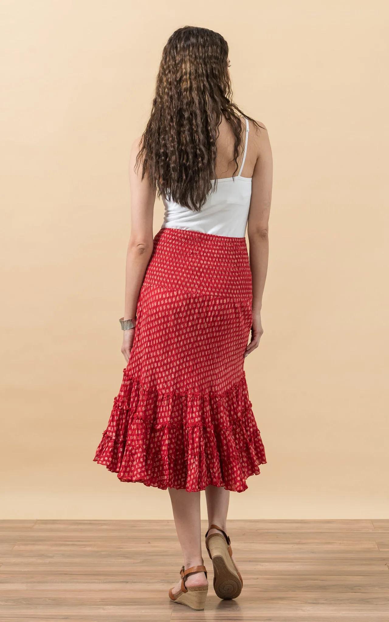 Lola Skirt, Short, Scarlet Calico