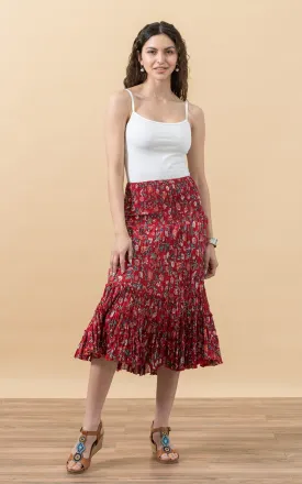 Lola Skirt, Short, Wildflower Red