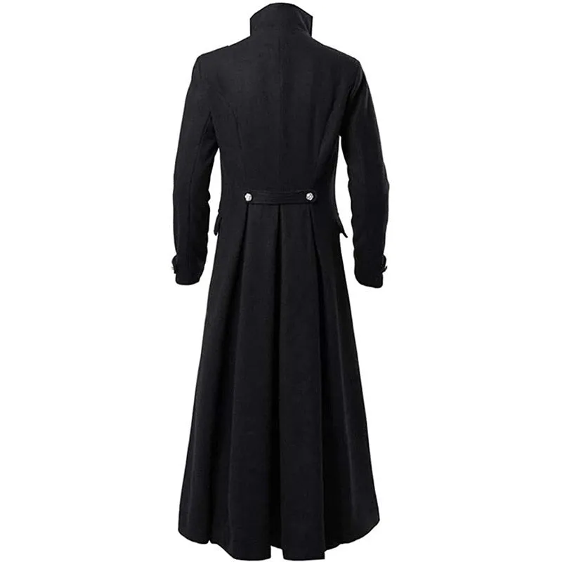 Mens Steampunk Tailcoat Costume Jacket Long Coat