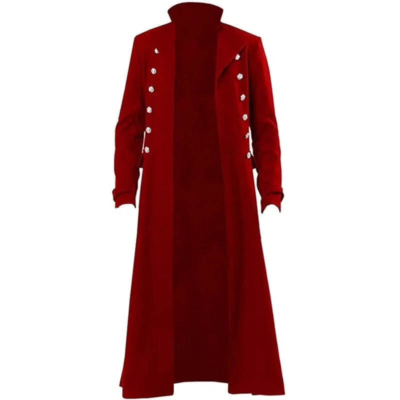 Mens Steampunk Tailcoat Costume Jacket Long Coat