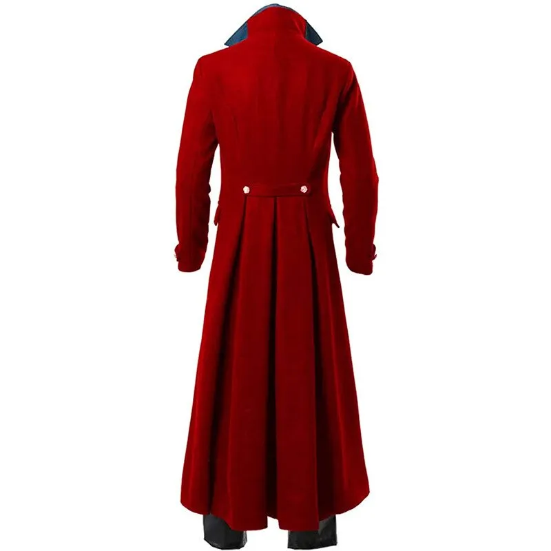 Mens Steampunk Tailcoat Costume Jacket Long Coat