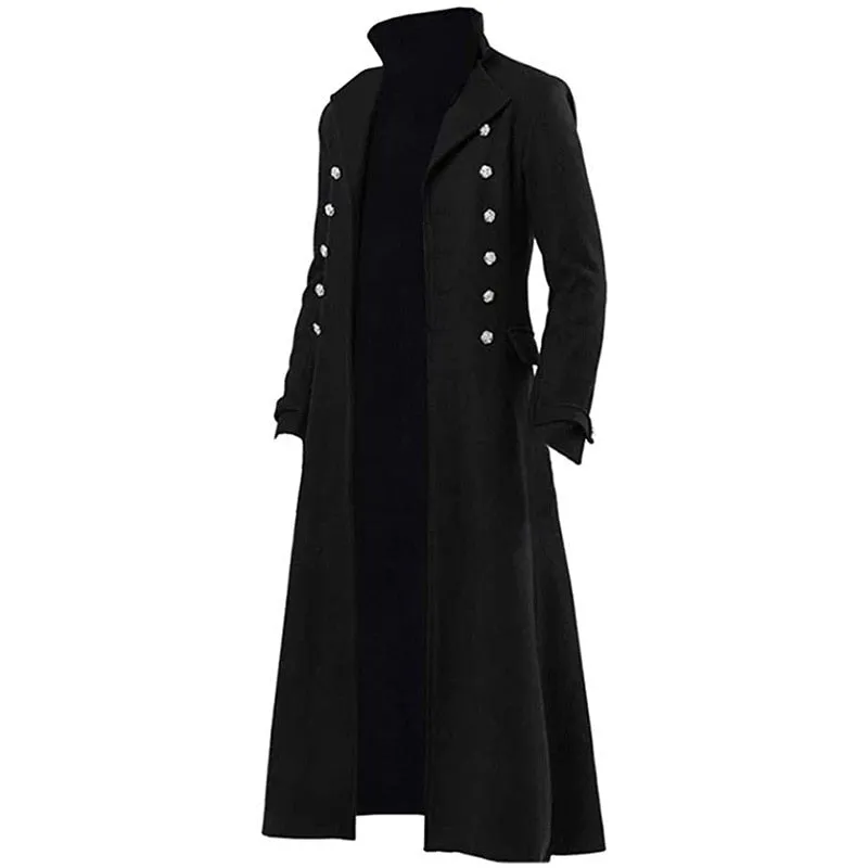 Mens Steampunk Tailcoat Costume Jacket Long Coat