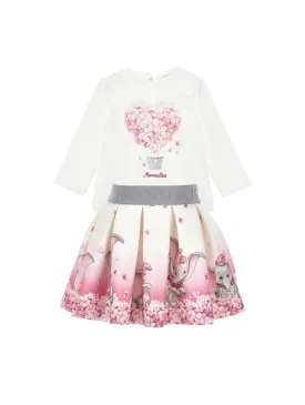 Monnalisa - Pink Dumbo Skirt Set