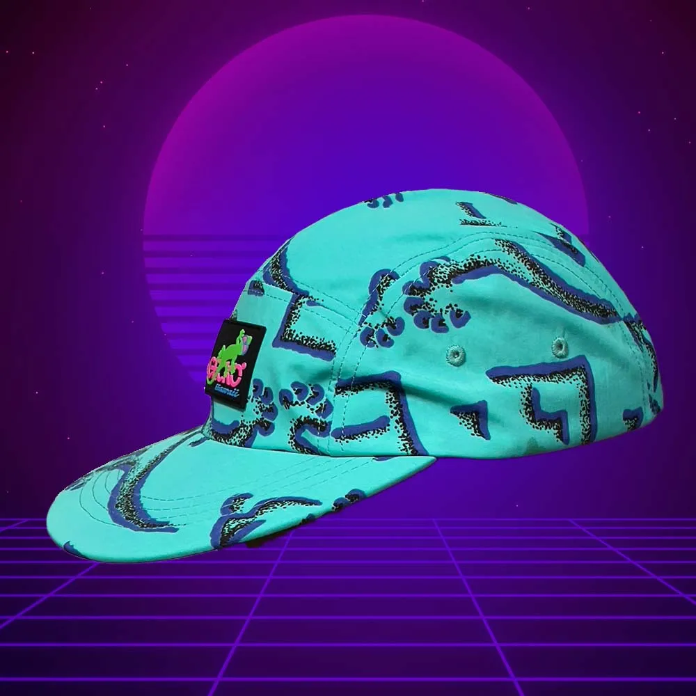 Neon Mint Gecko Petro 5 Panel Hat