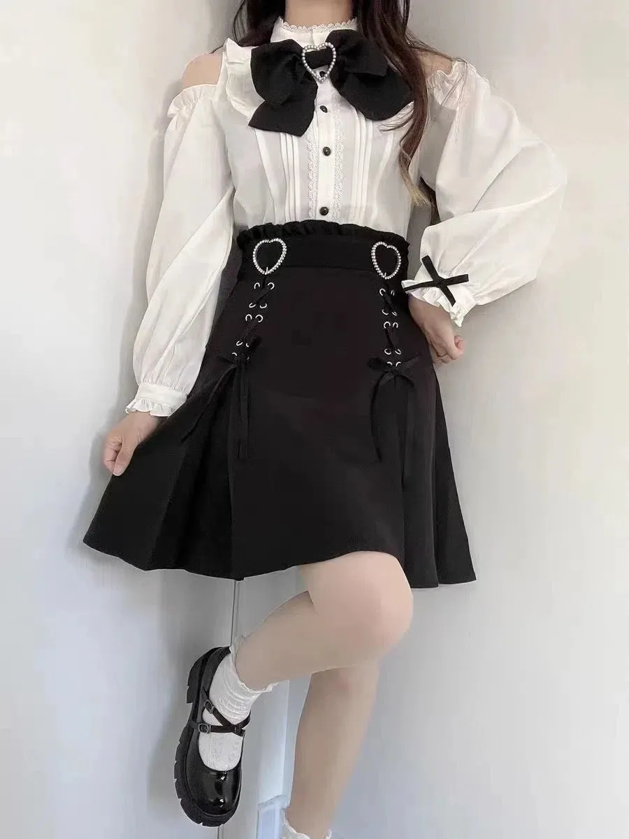 NONSAR Fashion Work Clothes Short Women's Skirts Autumn New Style High Waist Slim A-line Anti Slip Hip Wrap Skirt Y2K Punk Skirt