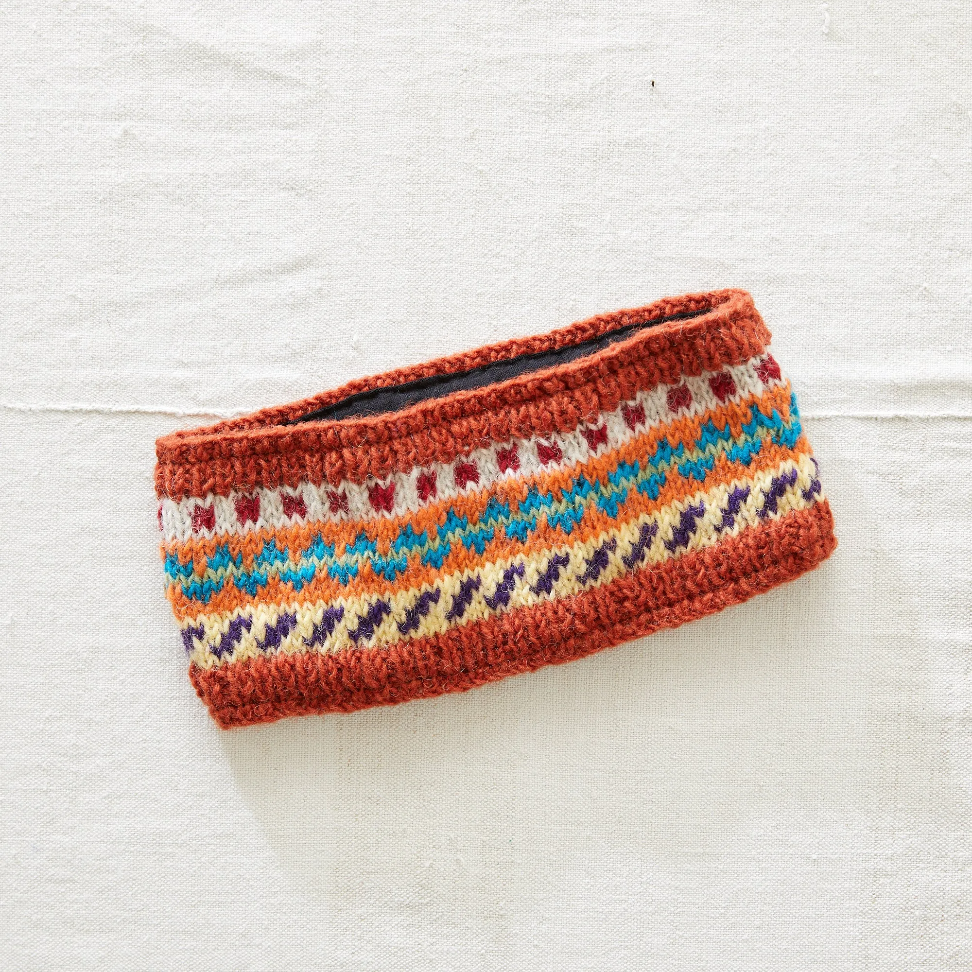 PALLAVI Fair Isle Headband Lined Waste Wool (WS)