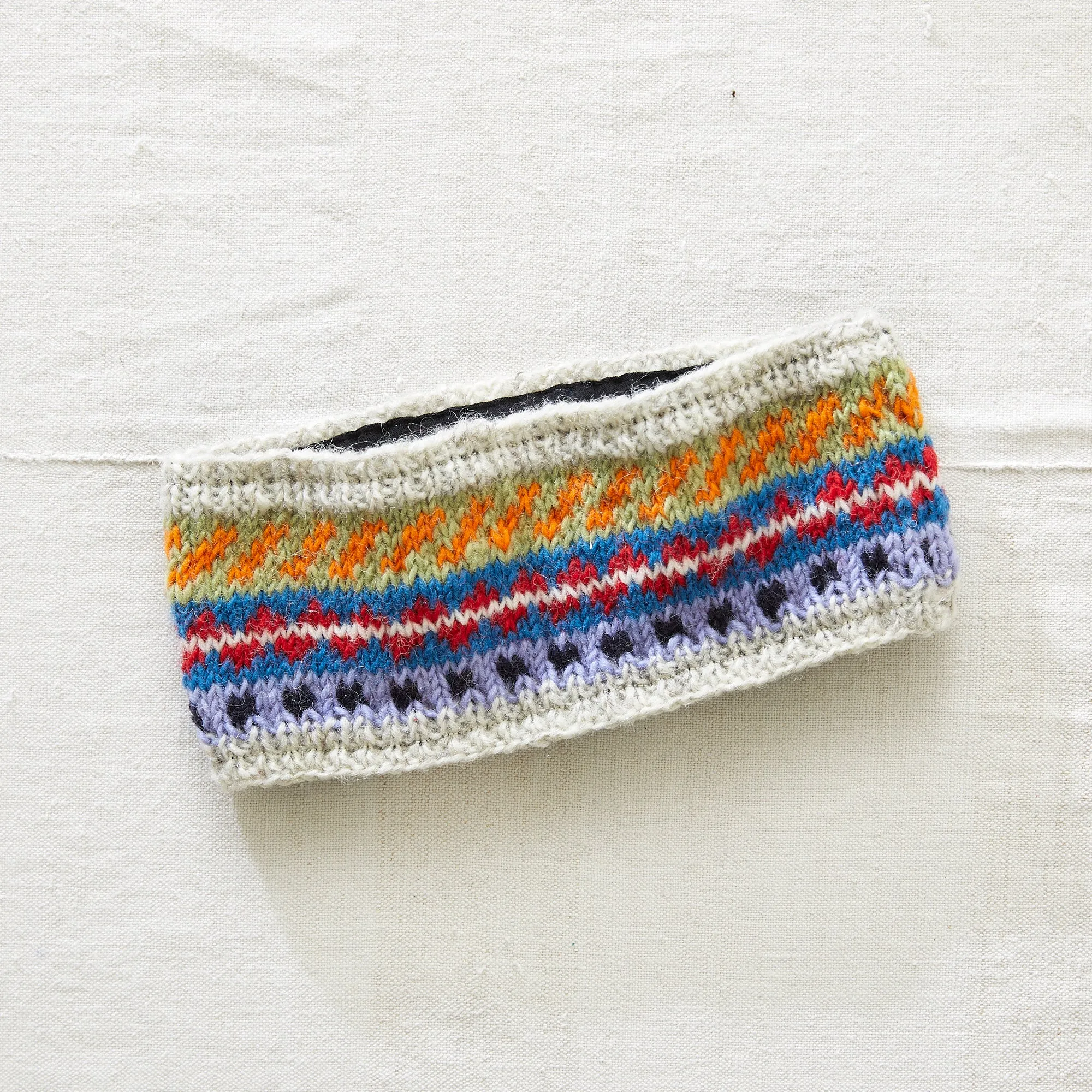 PALLAVI Fair Isle Headband Lined Waste Wool (WS)