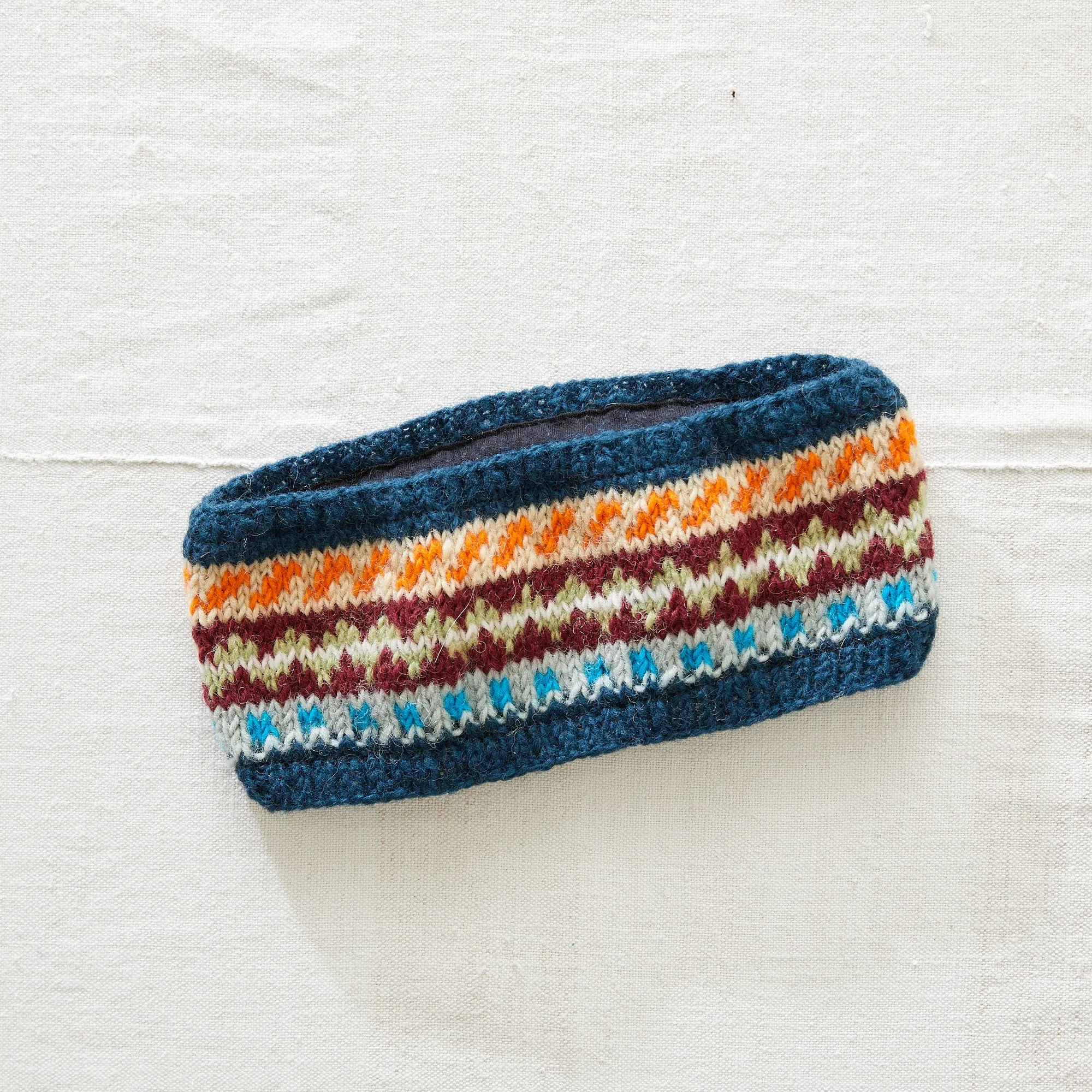 PALLAVI Fair Isle Headband Lined Waste Wool (WS)