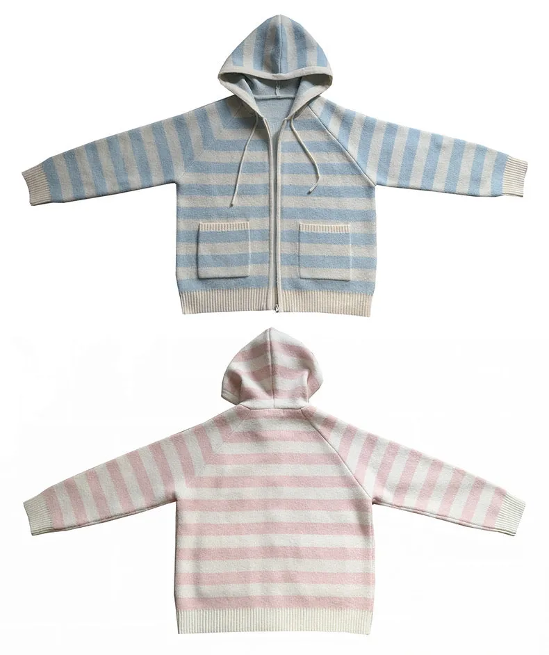 Pastel Cloud Knitting Hoodie Cardigan