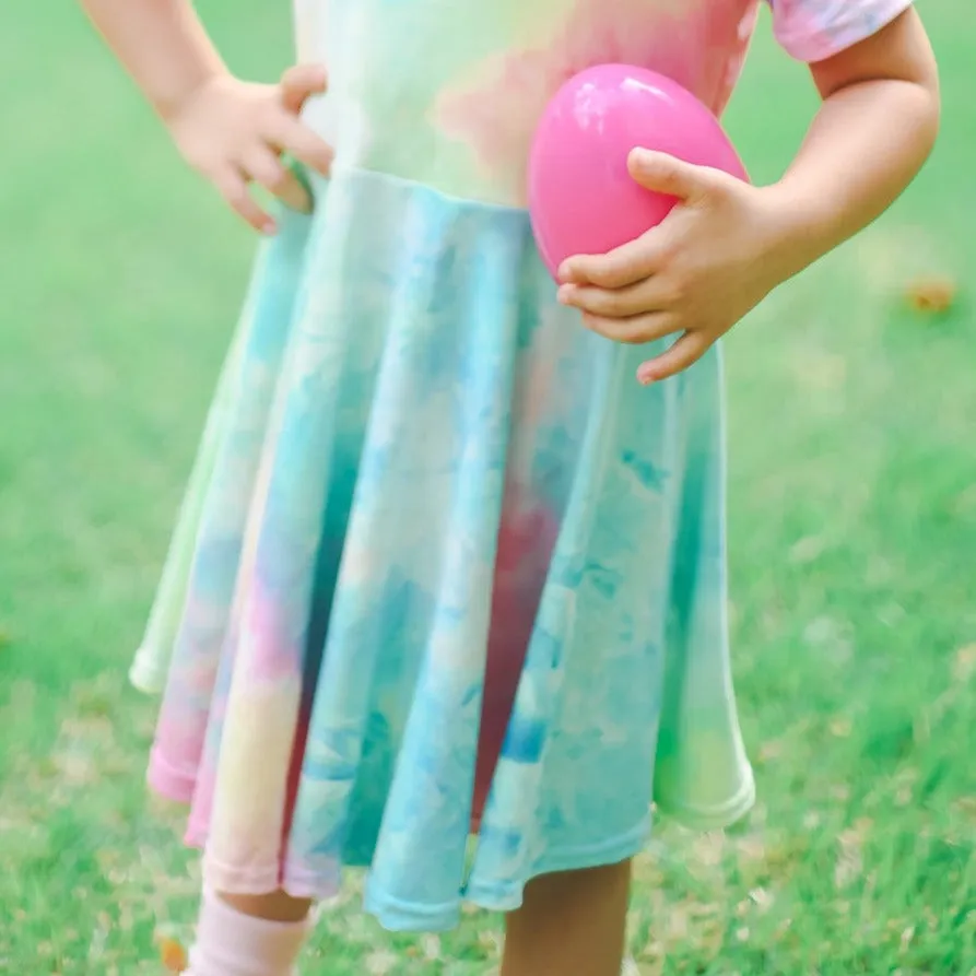 Pastel Tie-Dye Twirl Dress