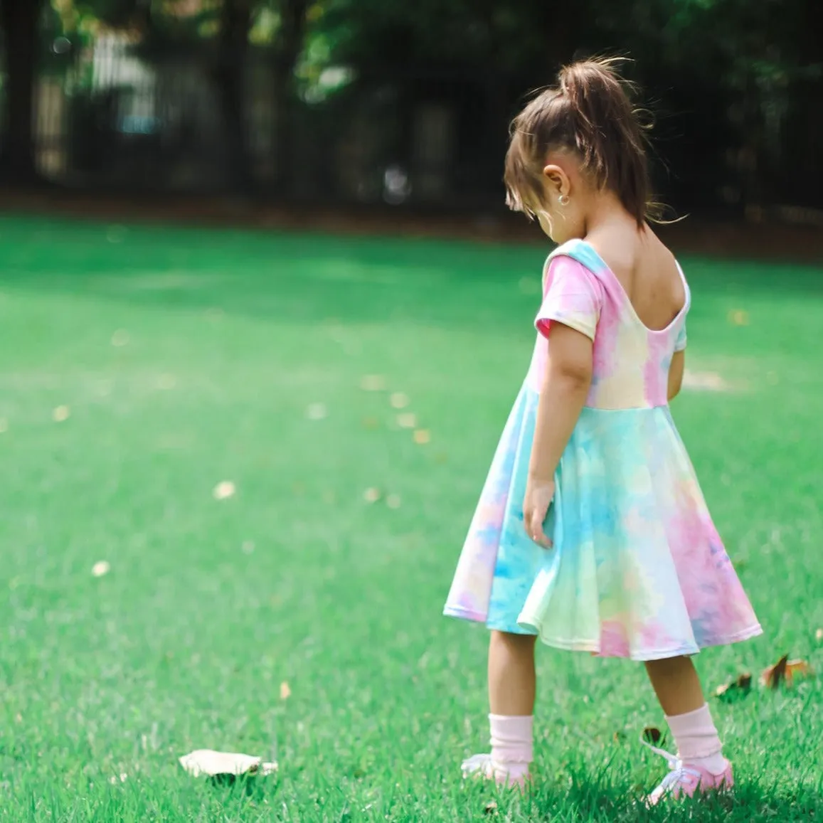 Pastel Tie-Dye Twirl Dress