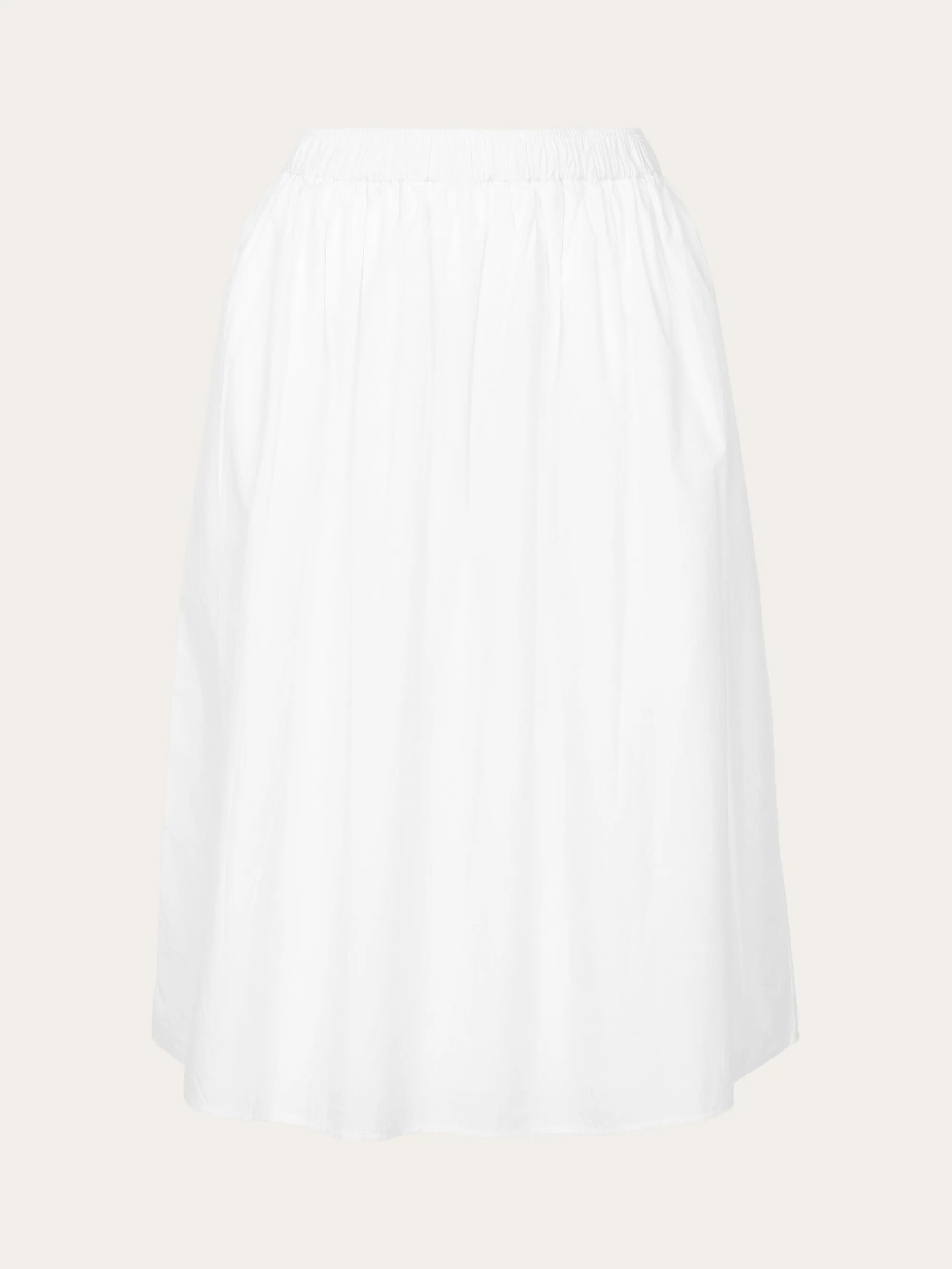 Poplin elastic waist skirt - Bright White