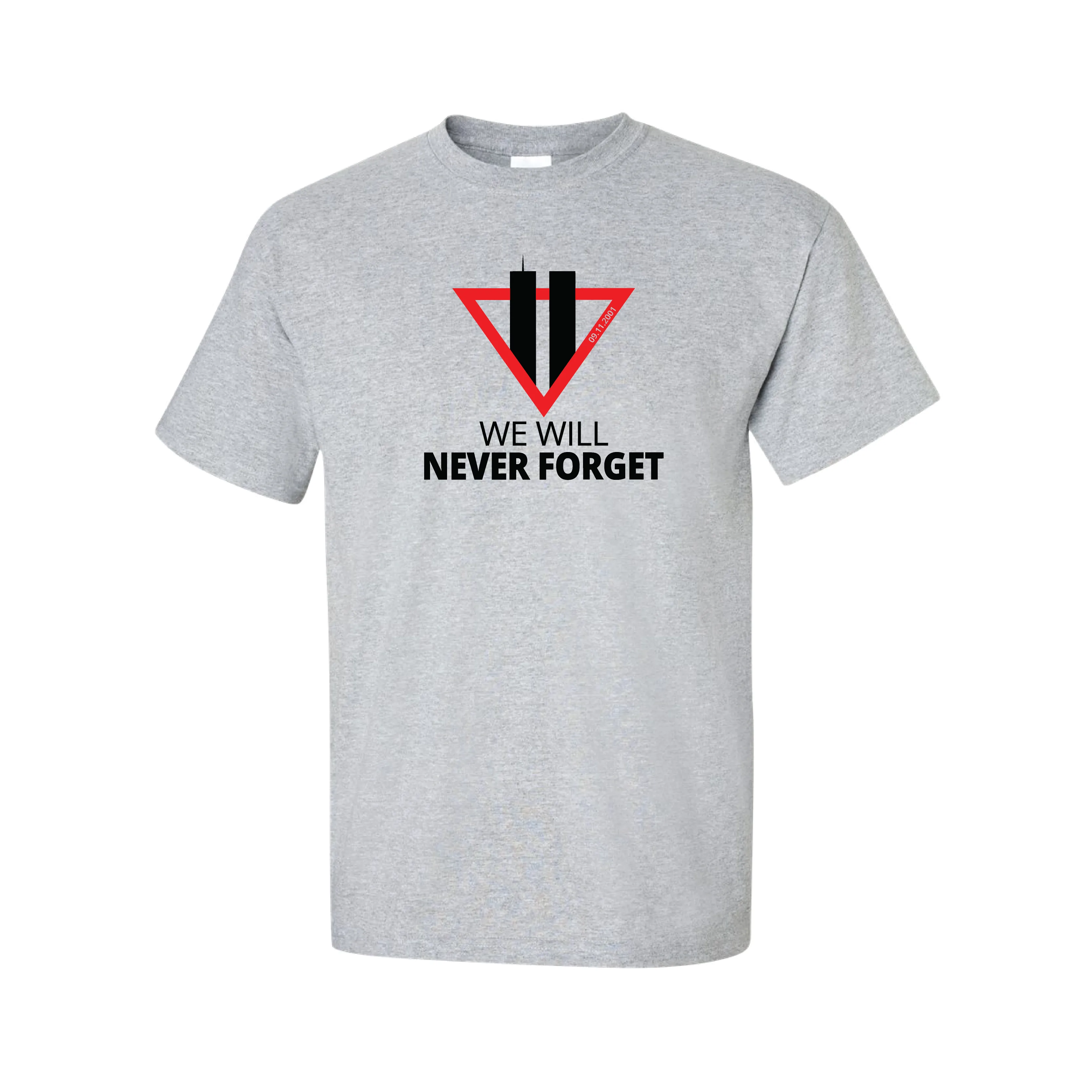 "9/11 Triangle Design", Firefighter Memorial T-Shirt