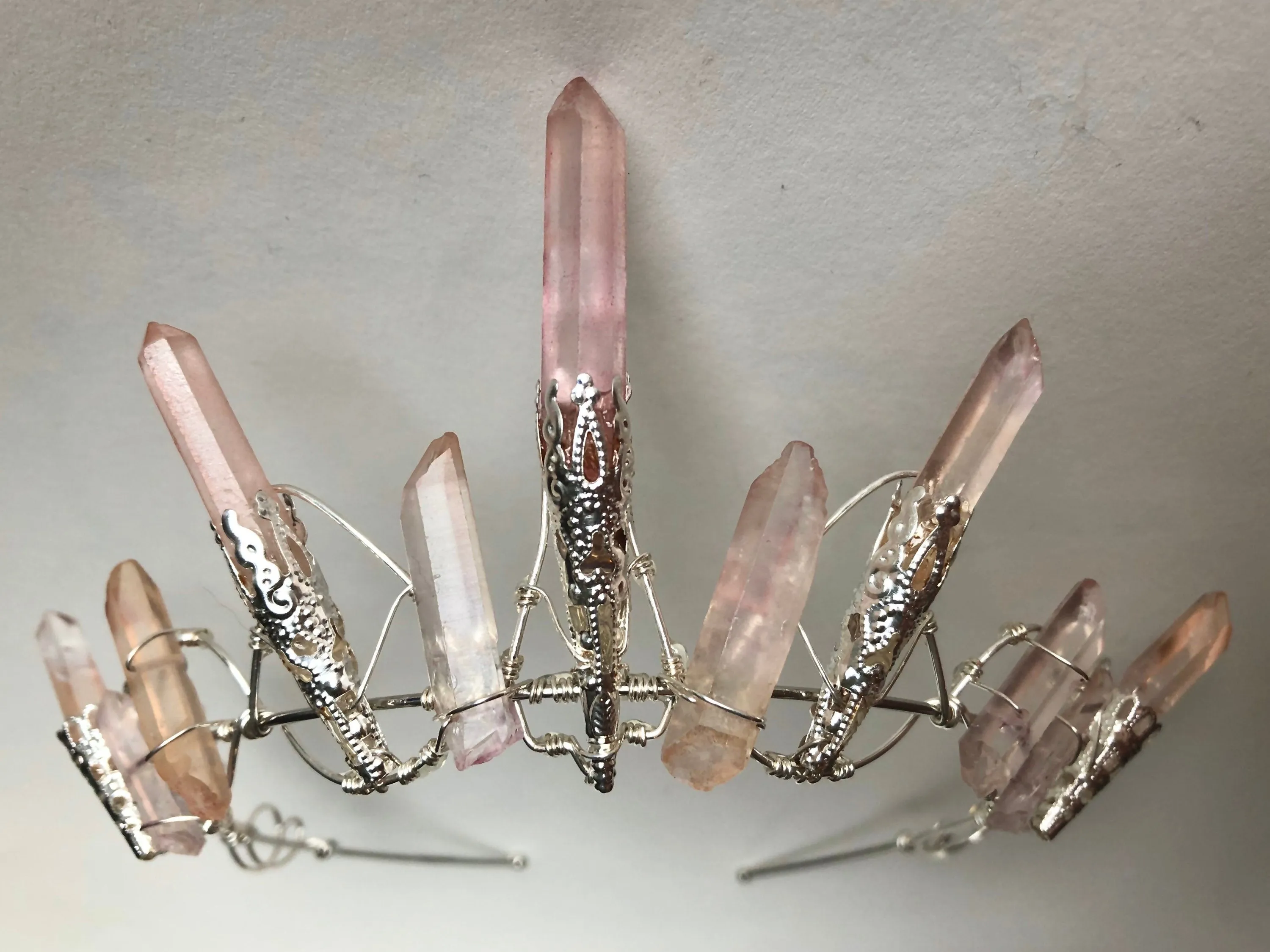 The ROSE CELESTE Pink Quartz Crown