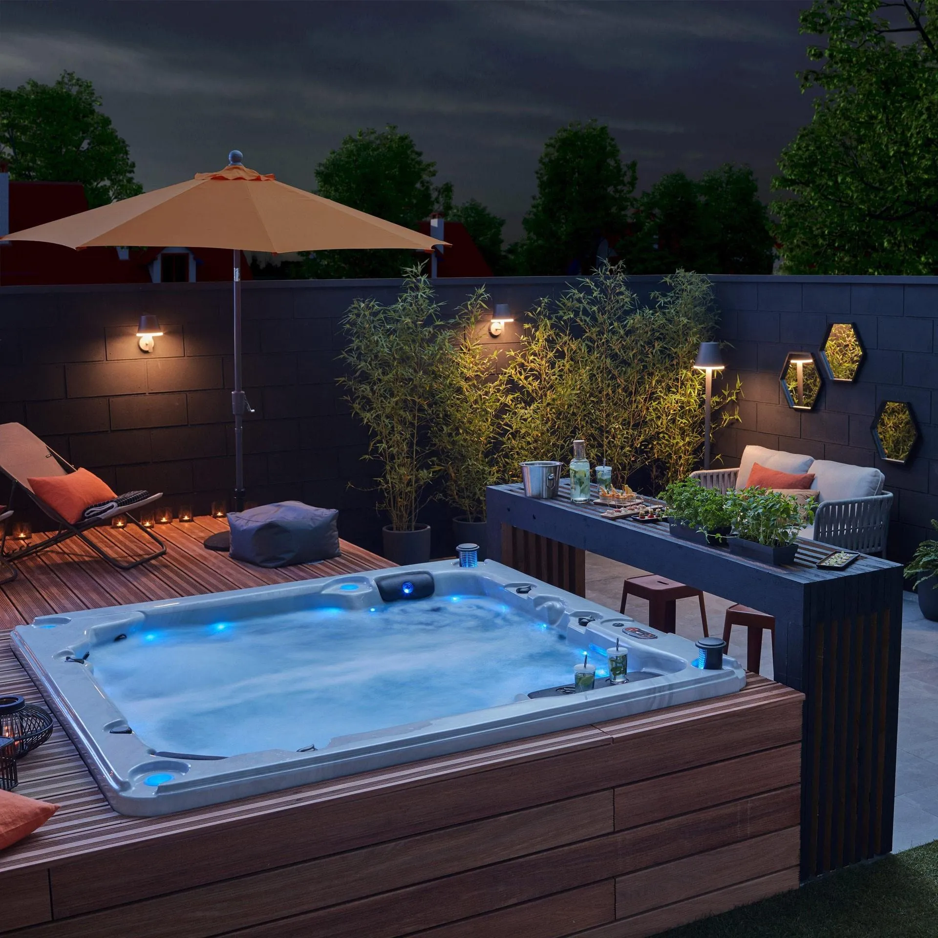 Thunder Bay AI Hot Tub | 5-6 Person 44-Jet | 219 x 219 cm